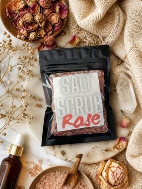 4/$15 Rose Salt Scrub by © Holistic - Black and Red Acne Fighter